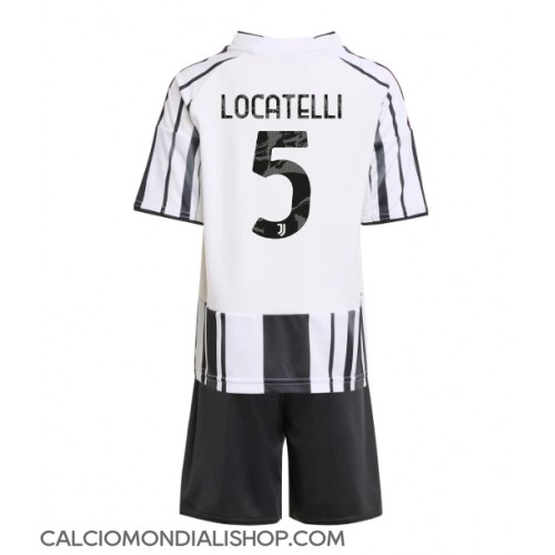 Maglie da calcio Juventus Manuel Locatelli #5 Prima Maglia Bambino 2025-26 Manica Corta (+ Pantaloni corti)